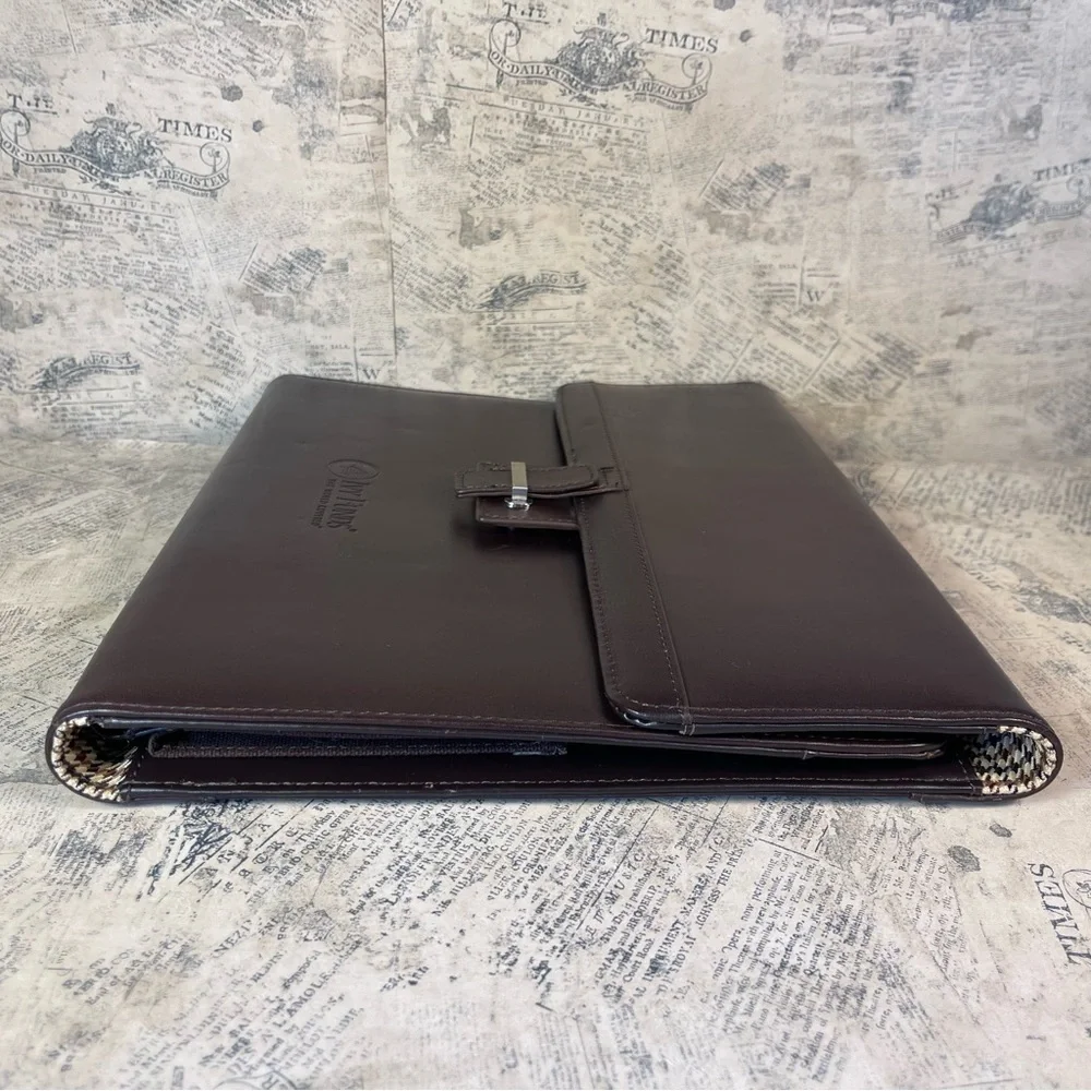 Cutter & Buck American Classic Leather Tri Fold Executive Portfolio Padfolio